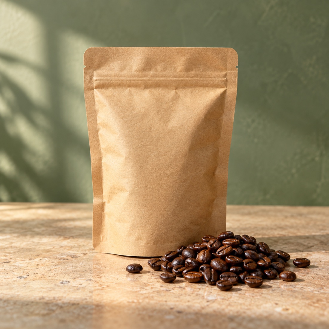 Packaged filter coffee on a clean grocery product backdrop